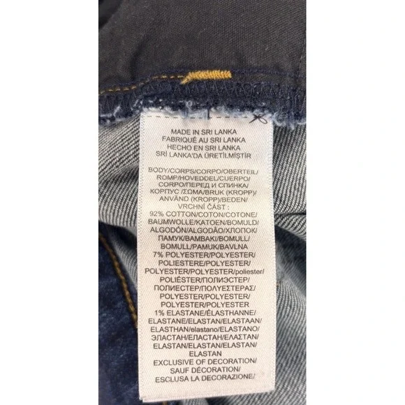Lauren Ralph Lauren Womens Jeans Size 10 Dark Wash Embroidered Rare Print Crop - Picture 5 of 10